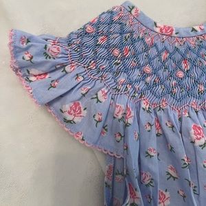 Smocking Dog Smocked Rosebud Dress 2T